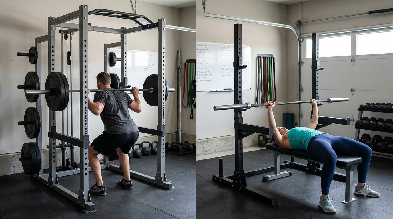 khung gánh tạ và giá squat - tổng quan và chuẩn bị khung gánh tạ và giá squat - tổng quan và chuẩn bị