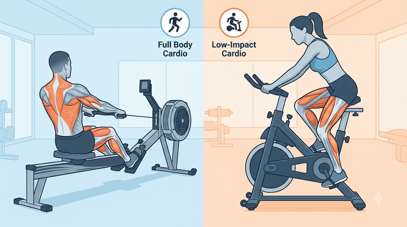 máy chèo thuyền và xe đạp tập - tổng quan và chuẩn bị