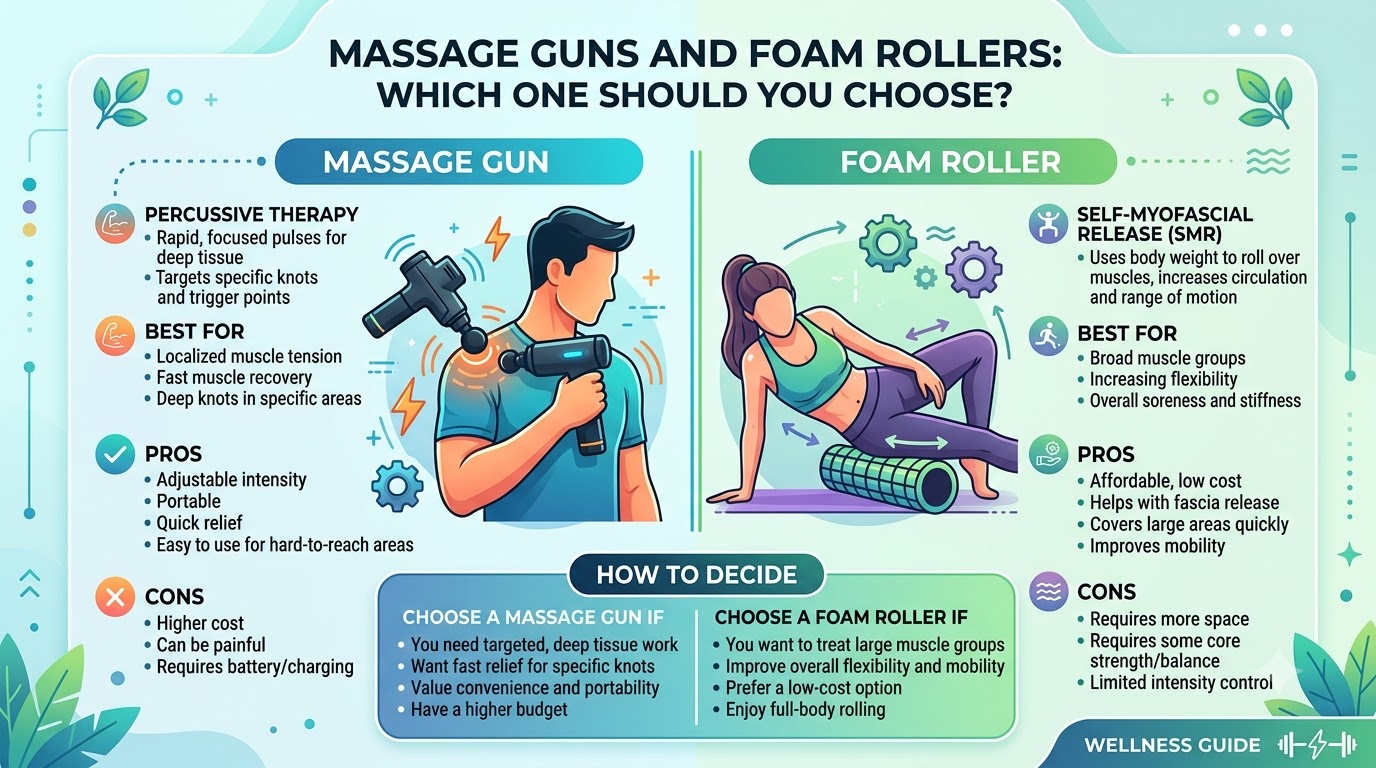 súng massage và con lăn foam - tổng quan và chuẩn bị súng massage và con lăn foam - tổng quan và chuẩn bị