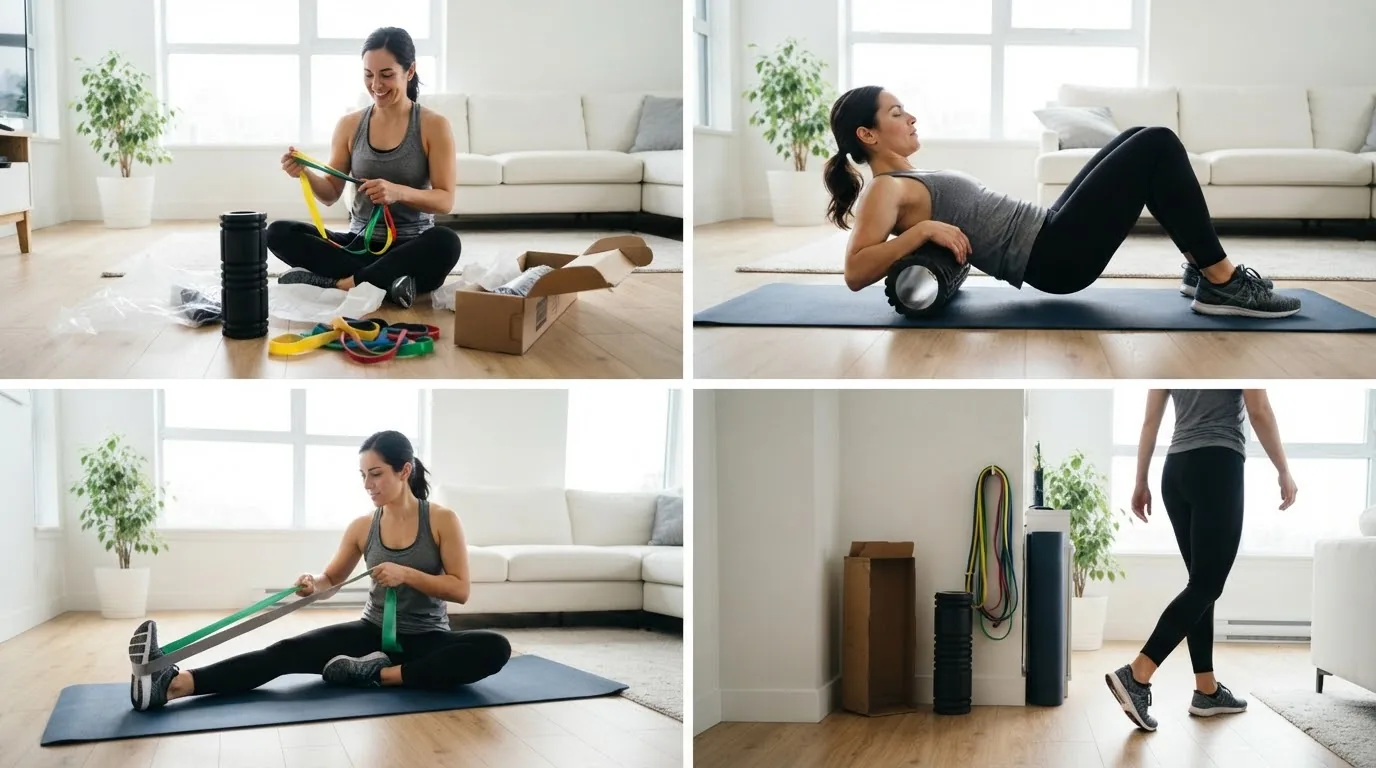 Ống lăn giãn cơ chất lượng kém bị lún xẹp và biến dạng sau khi dùng