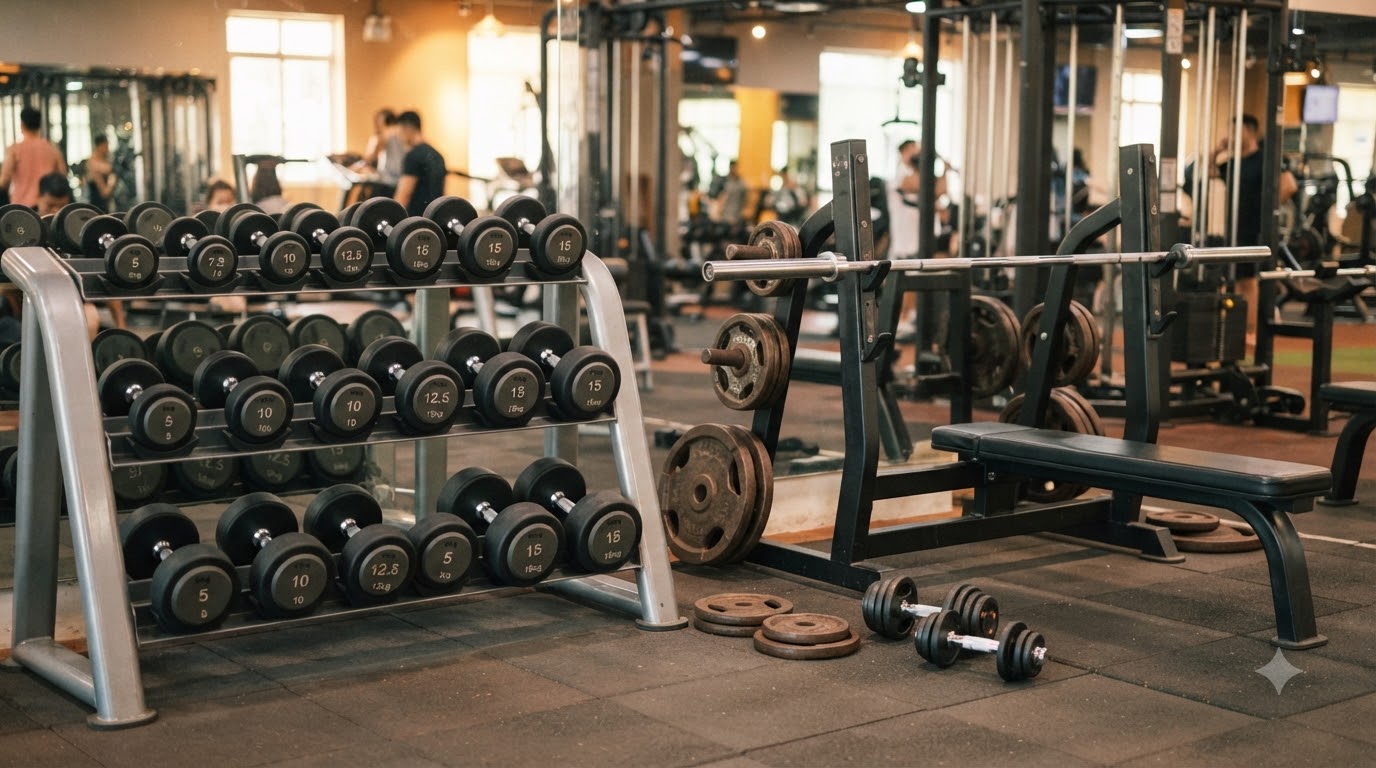 So sánh hiệu quả tập luyện giữa khối tạ và bánh tạ rời